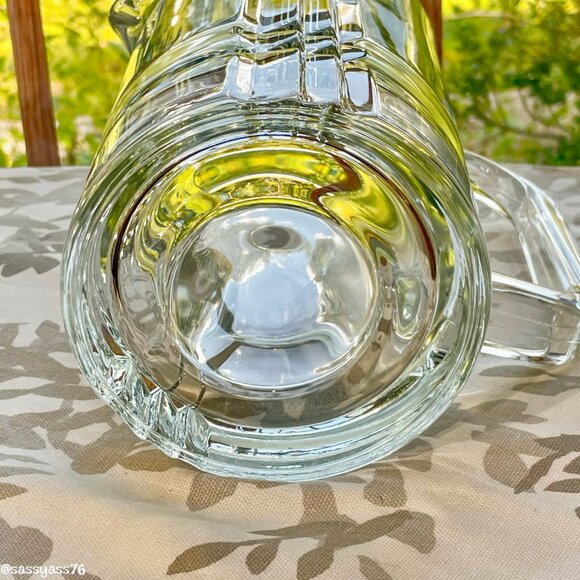 ▪️VTG▪️1990's Elegant Heavy Cut Crystal Minimalist Pitcher - Picture 6 of 7